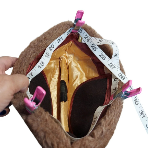 Churchill Ltd Vintage Brown Corduroy Fur Envoy Cap with convertible ear flaps - Picture 12 of 15